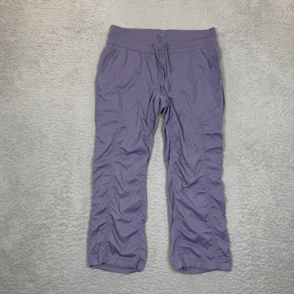 The North Face Aphrodite 2.0 Purple Ruched Capri Hiking Pants Womens Small